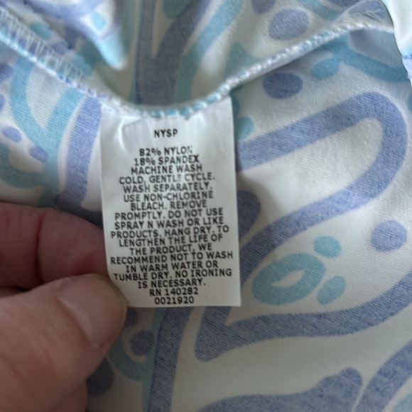 Katherine Way maxi sleeveless dress size small blue and
 White design - Picture 6 of 9